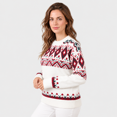 Jersey Navideño de Mujer Oversize de Punto Suave para Invierno