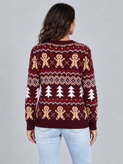 Women's Fair Isle Gingerbread Christmas Sweater
