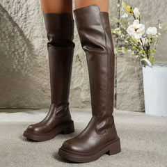 Botas Altas Mujer sobre la Rodilla con Suela Plataforma