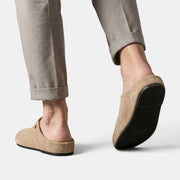 Zuecos Hombre Ante Retro Suela Gruesa