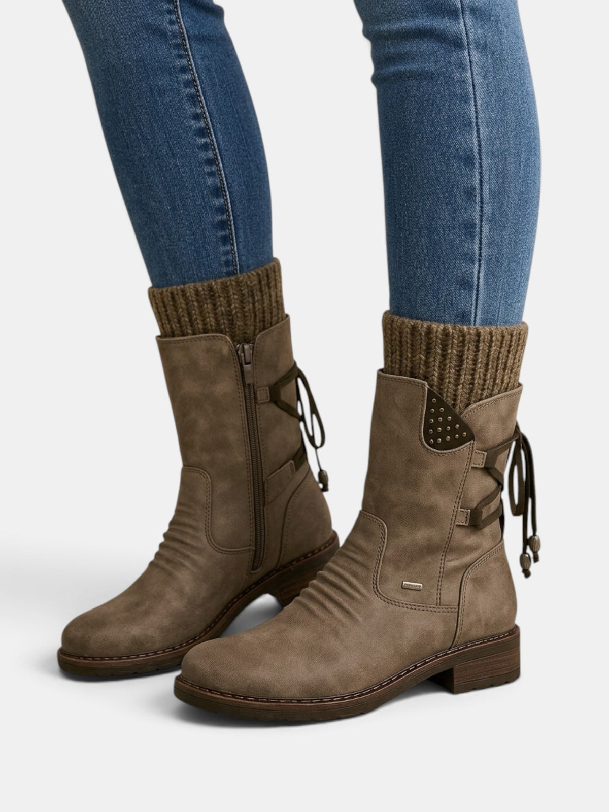 Botines Mujer de Piel y Ante