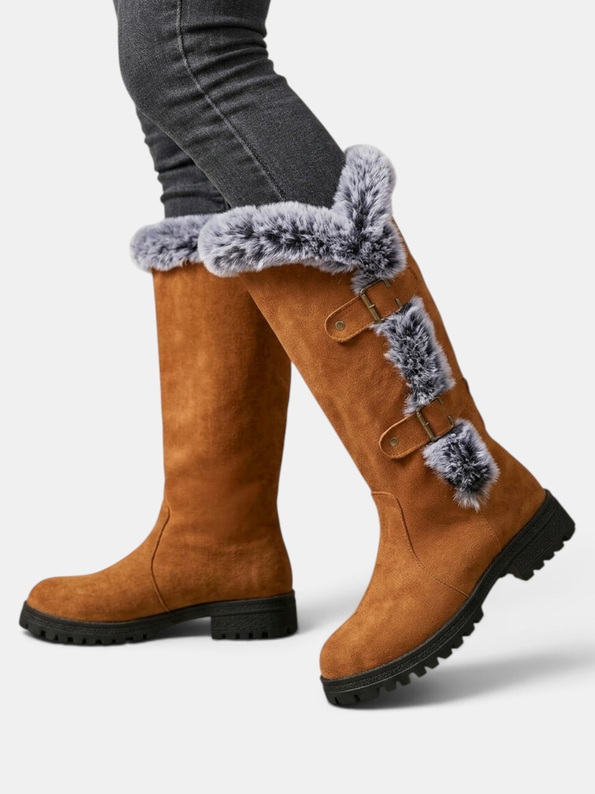 Women's Winter High Boots with Fur