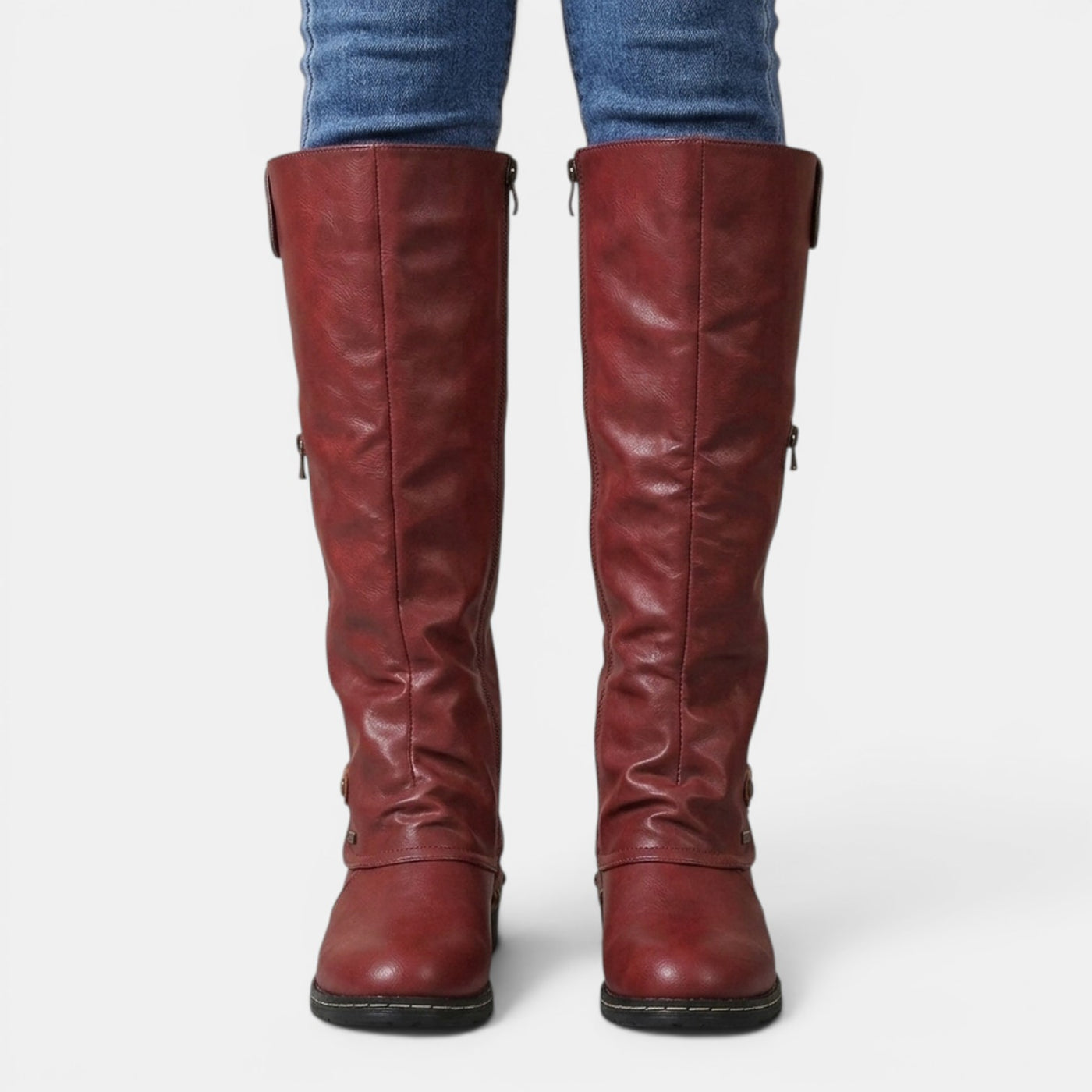 Botas Altas Cuero Mujer