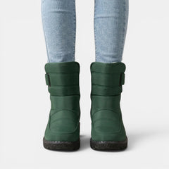 Women's Fur-Lined Snow Ankle Boots - Non-Slip Sole