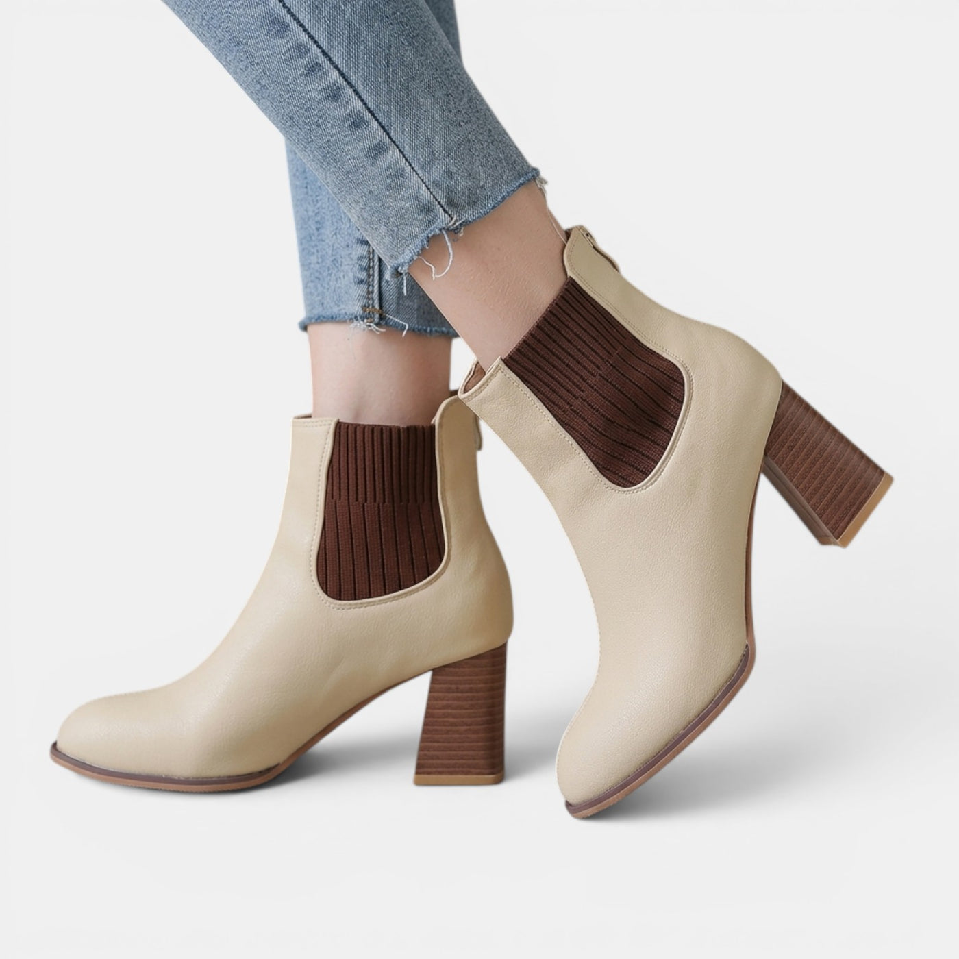 Botines Elásticas Mujer Tacón