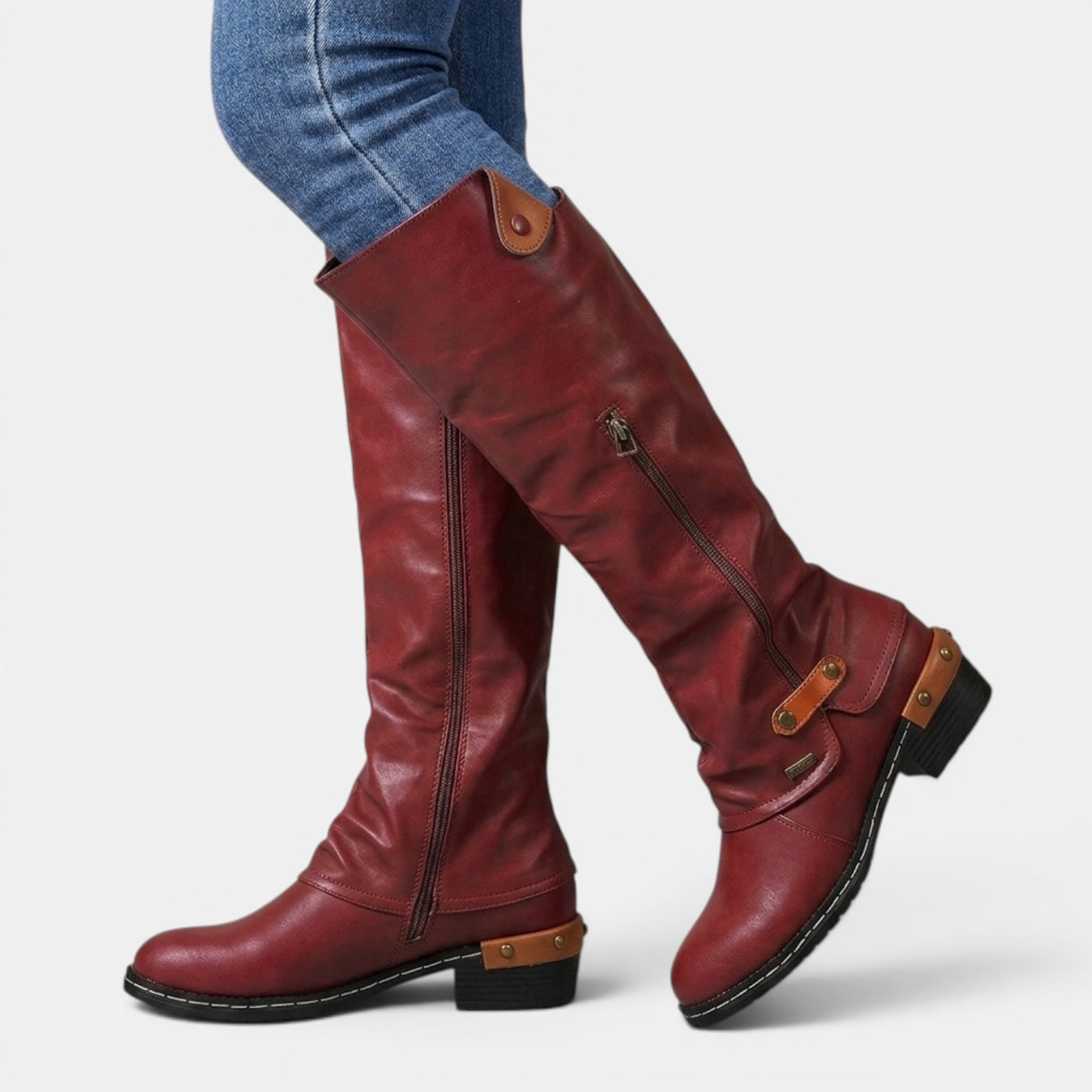 Botas Altas Cuero Mujer