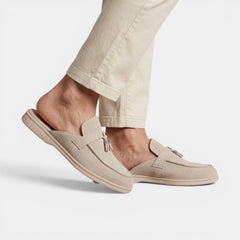 Men's Suede Mule Loafers