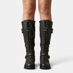 Botas Mujer Combat con Hebillas
