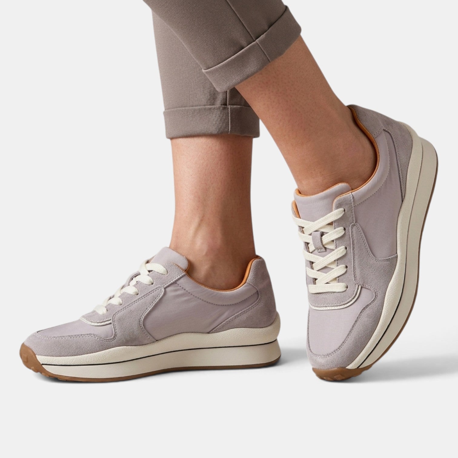 Women's Platform Casual Comfortable Lace-up Sneakers