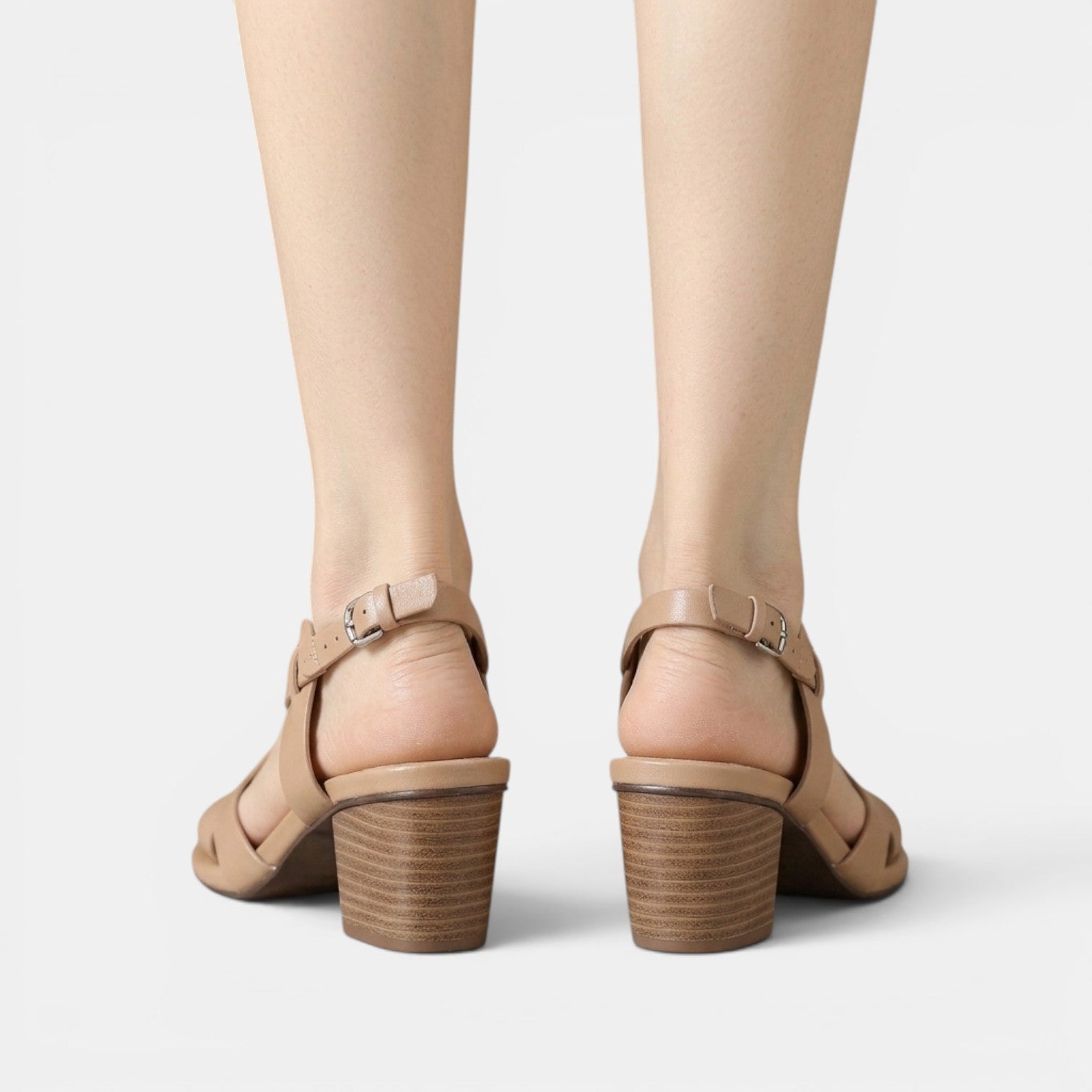 Women's Premium Leather Block Heel Sandals