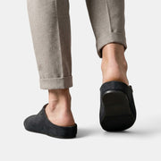 Zuecos Hombre Ante Retro Suela Gruesa
