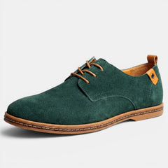Men's Suede Derby Shoes - Lace-Up, Classic