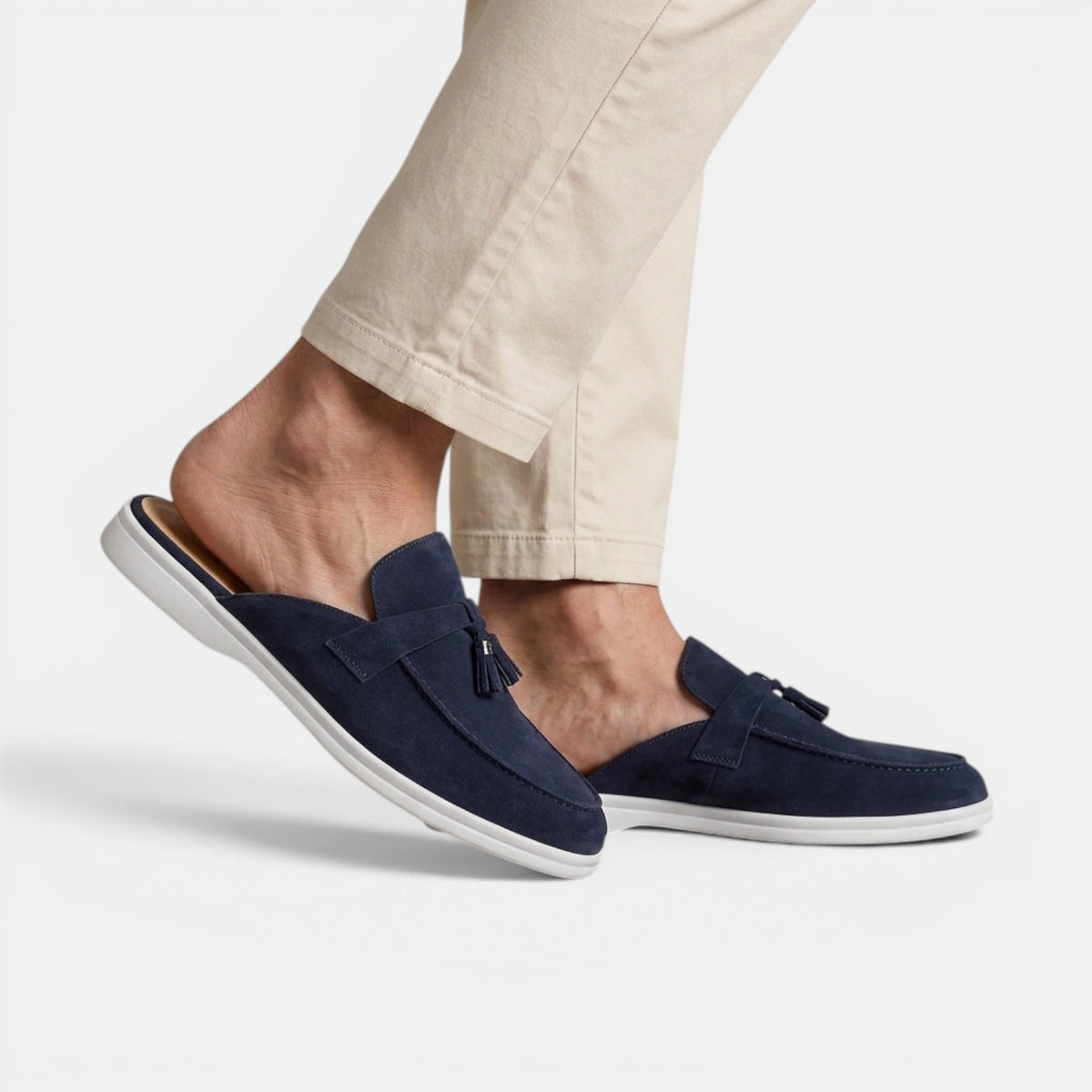 Men's Suede Mule Loafers