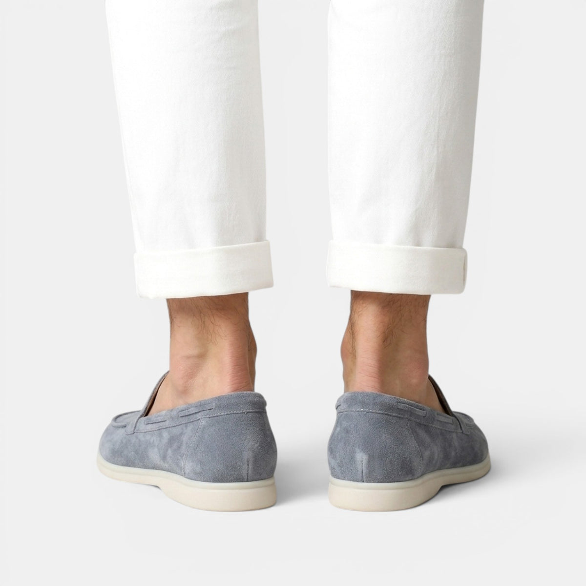Men's Suede Slip-On Loafers - Matte Finish, Casual Dress Shoes