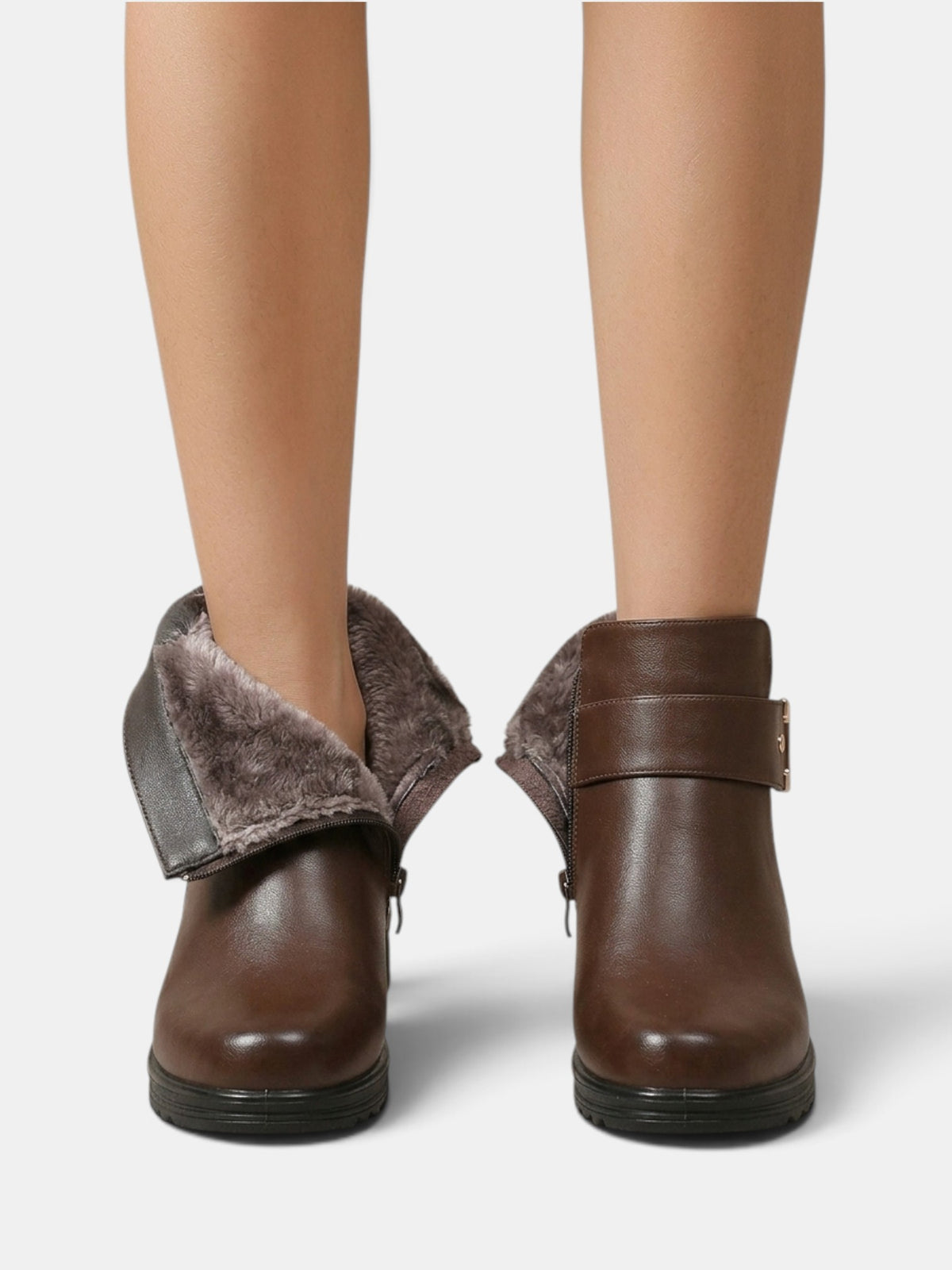 Botines Mujer Antideslizantes con Pelo