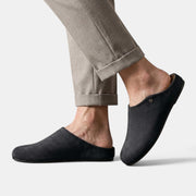 Zuecos Hombre Ante Retro Suela Gruesa