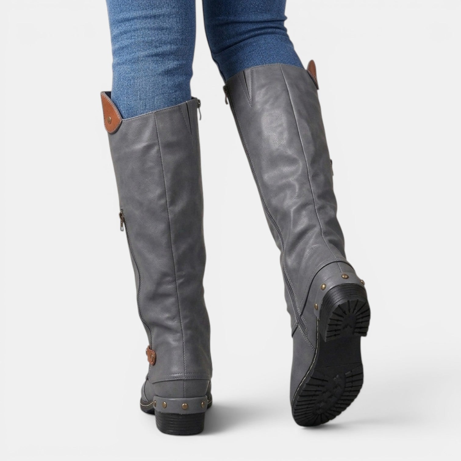 Botas Altas Cuero Mujer