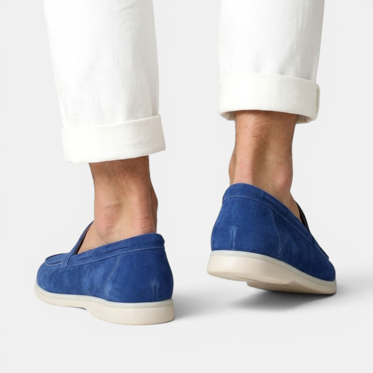 Men's Suede Slip-On Loafers - Matte Finish, Casual Dress Shoes