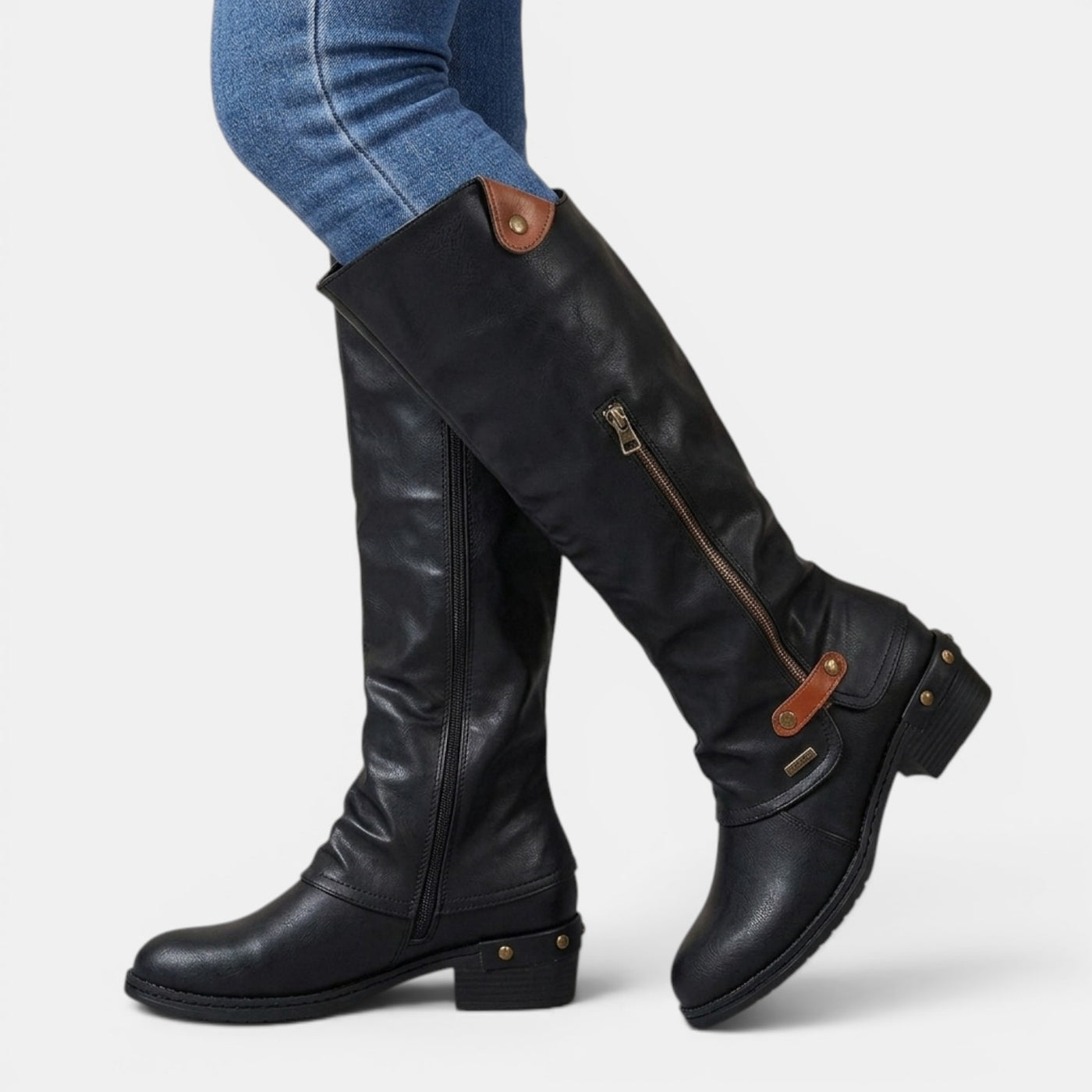 Botas Altas Cuero Mujer