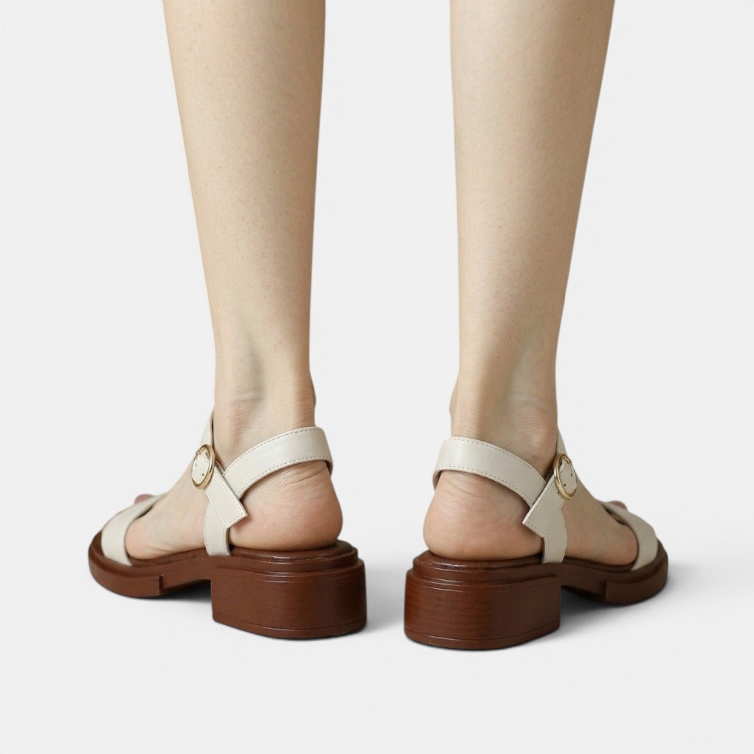 Sandalias Mujer Cuero Plataforma