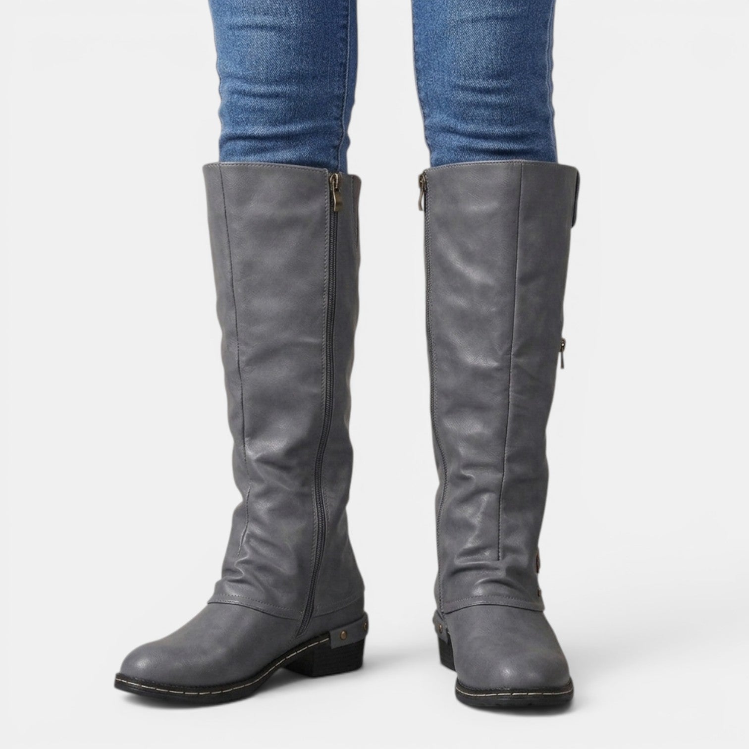 Botas Altas Cuero Mujer