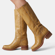 Women's Mid-Calf Block Heel Boots