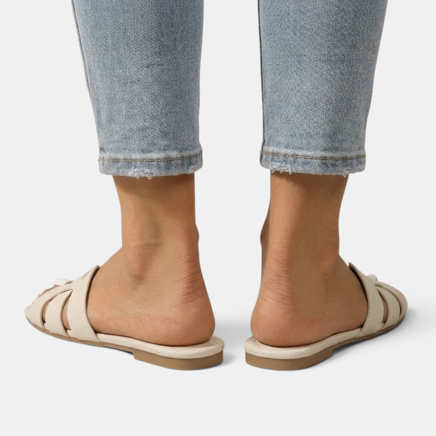 Women's Premium Leather Orthopedic Sandals – Flat Sandals with H-Strap