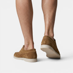 Men's Suede Boat Shoes - Flexible Sole, Moccasin Style