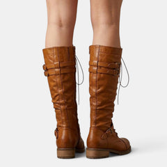 Botas Mujer Combat con Hebillas
