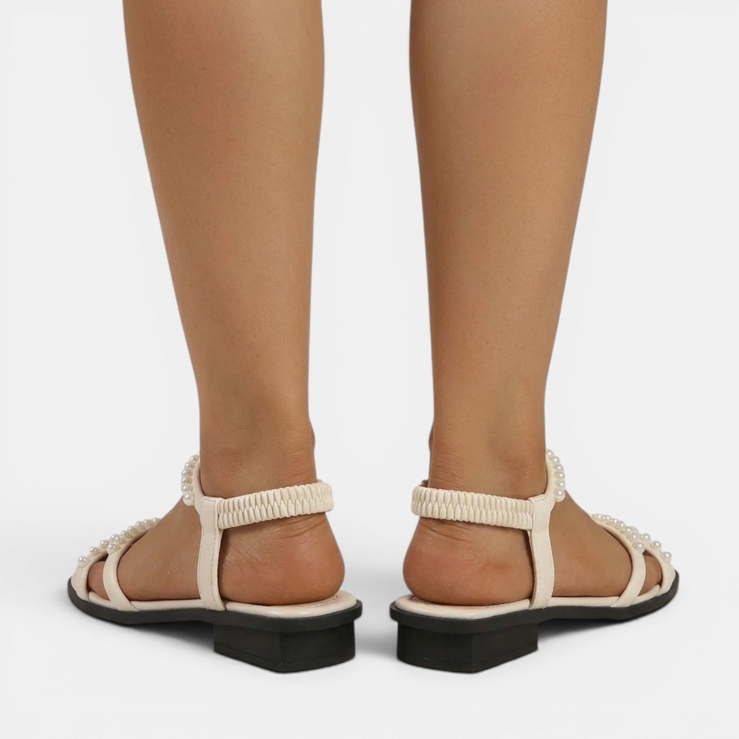 Women's Flat Pearl Sandals