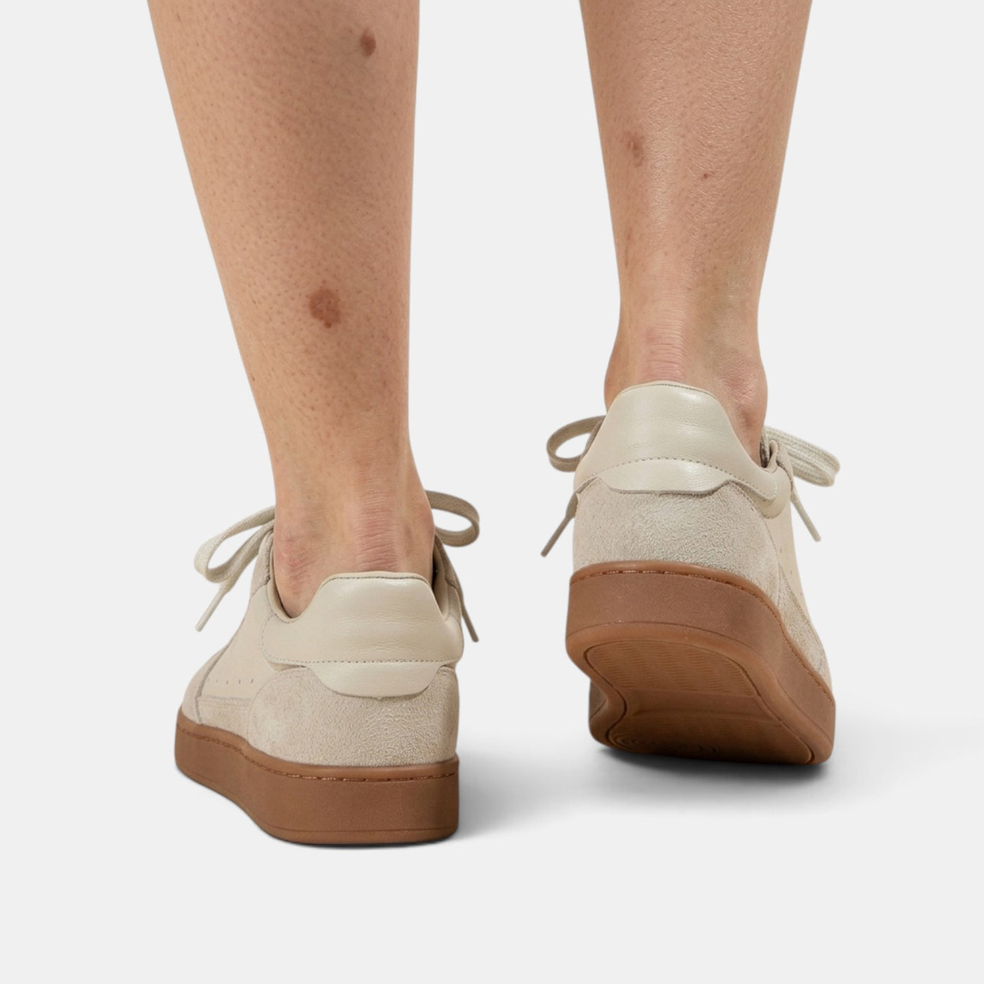 Zapatos Mujer de Piel Beige Casual Transpirables Estilo Retro Elegante