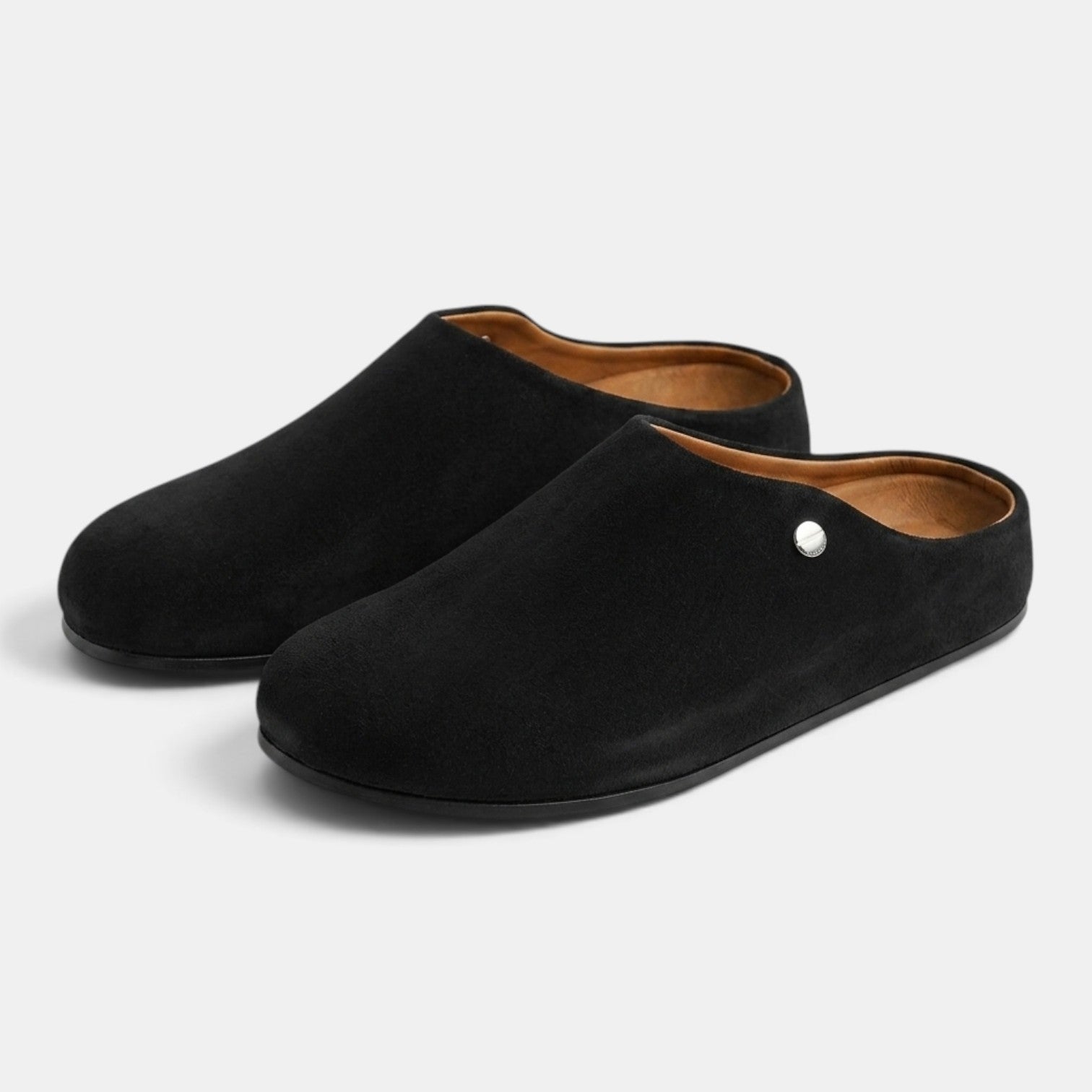 Zuecos Hombre Ante Retro Suela Gruesa