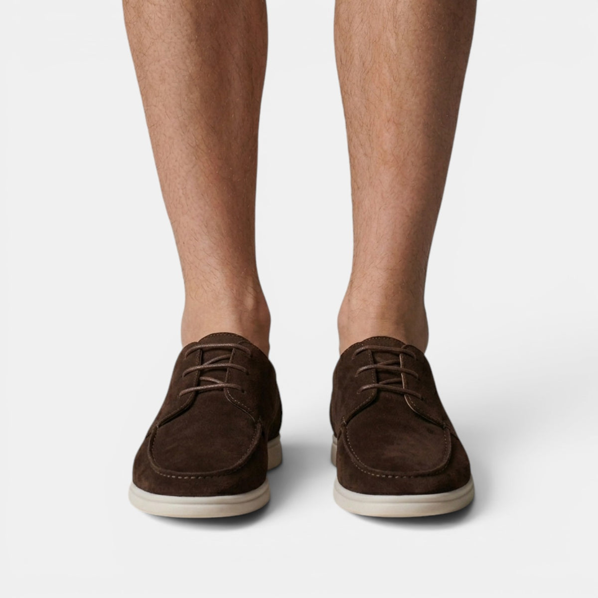 Men's Suede Boat Shoes - Flexible Sole, Moccasin Style