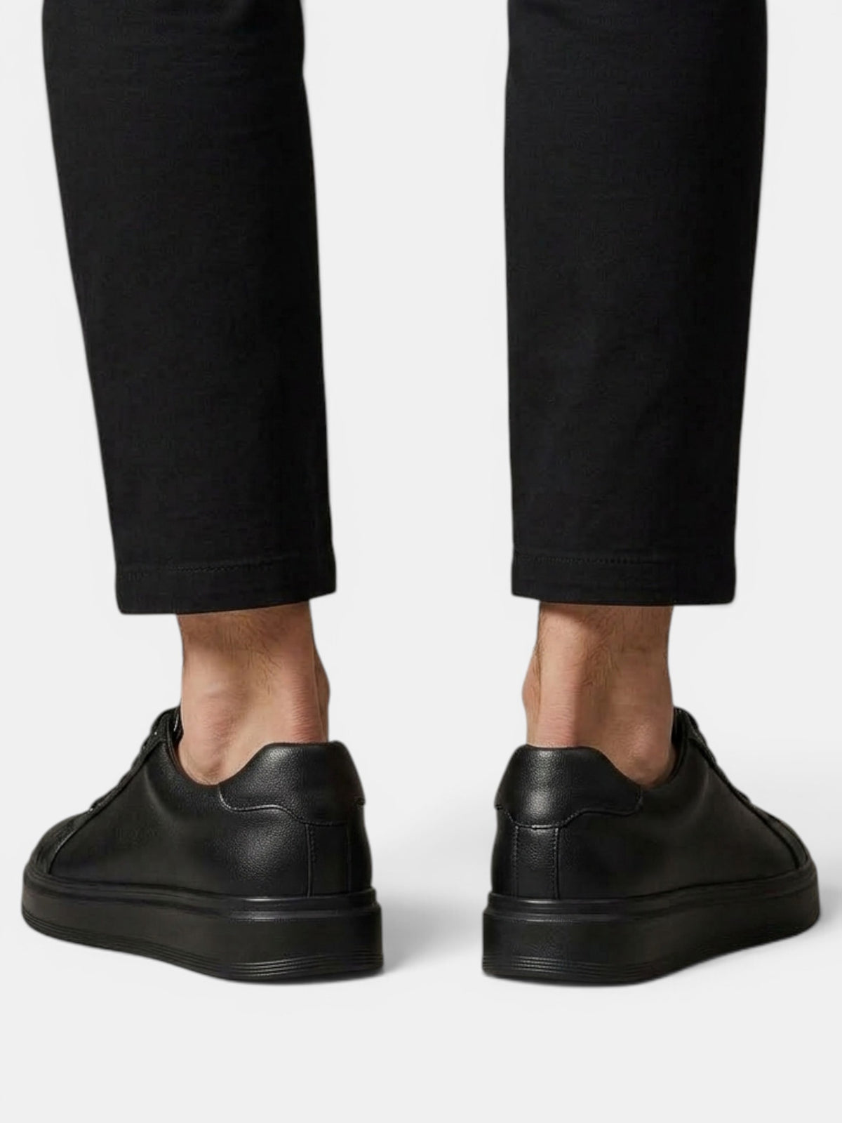Zapatillas Hombre Negras Piel Vegana