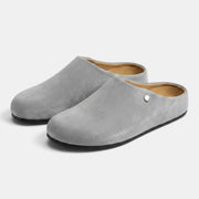 Zuecos Hombre Ante Retro Suela Gruesa