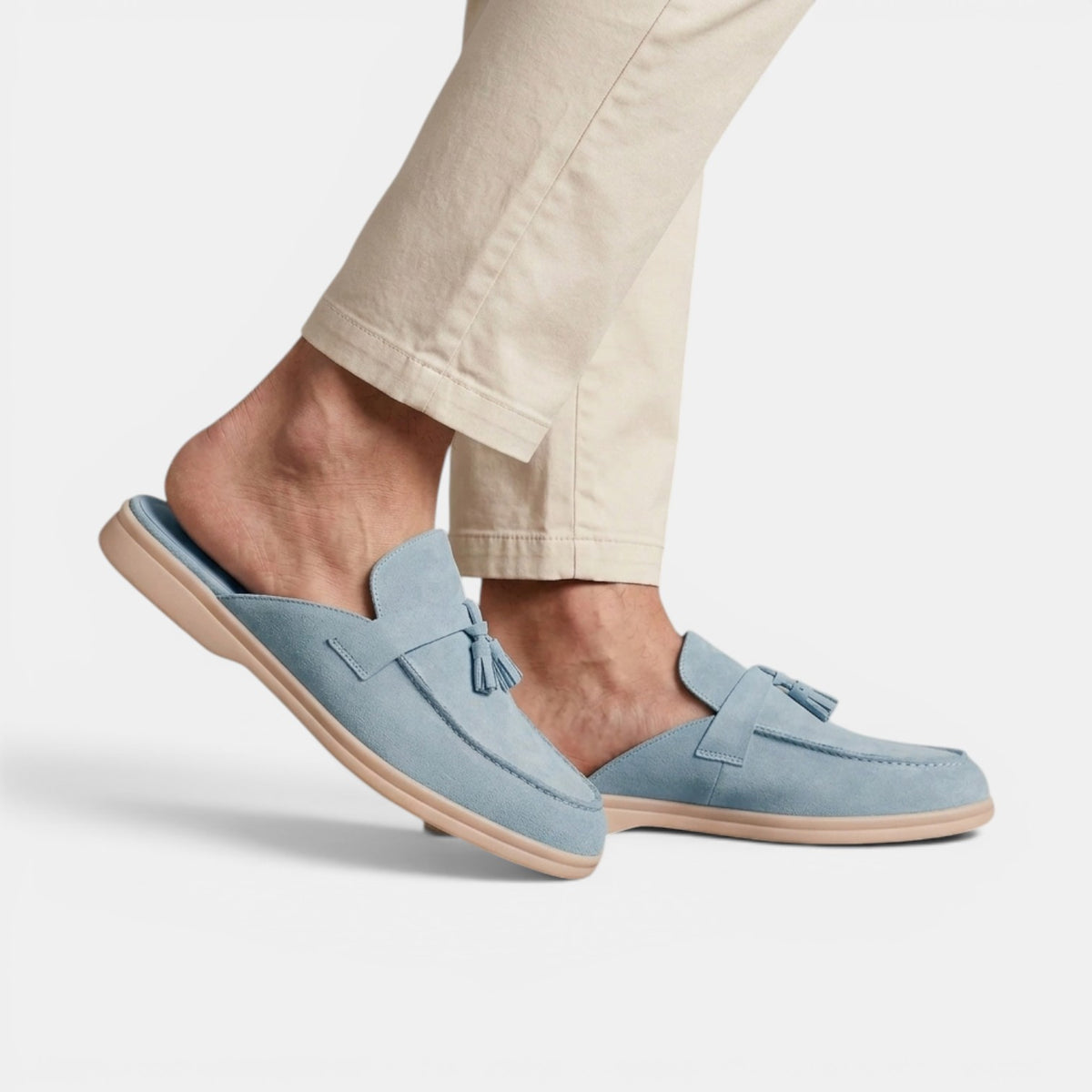 Men's Suede Mule Loafers