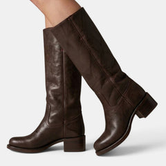 Women's Mid-Calf Boots - Chunky Heel