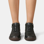 Botines Barefoot de Piel para Mujer con Cremallera Lateral
