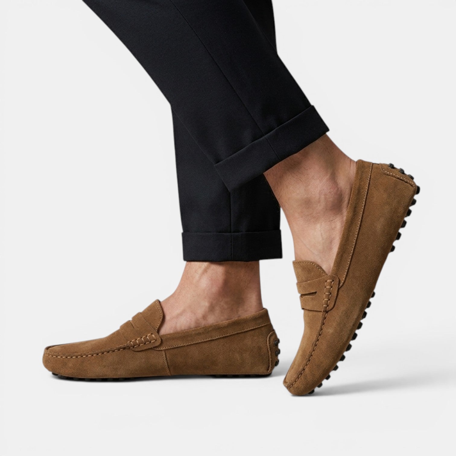 Men's Elegant Suede Driver Loafers