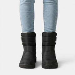 Women's Fur-Lined Snow Ankle Boots - Non-Slip Sole