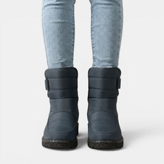 Women's Fur-Lined Snow Ankle Boots - Non-Slip Sole