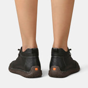 Botines Barefoot de Piel para Mujer con Cremallera Lateral