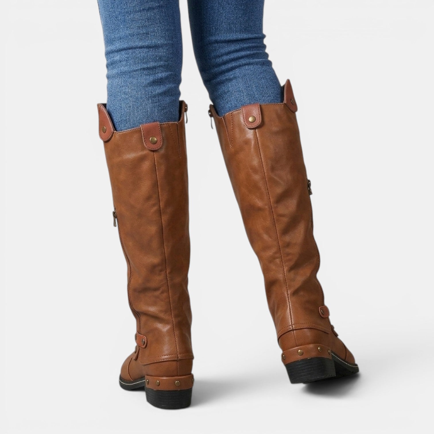 Botas Altas Cuero Mujer