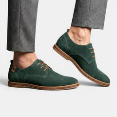 Men's Suede Derby Shoes - Lace-Up, Classic
