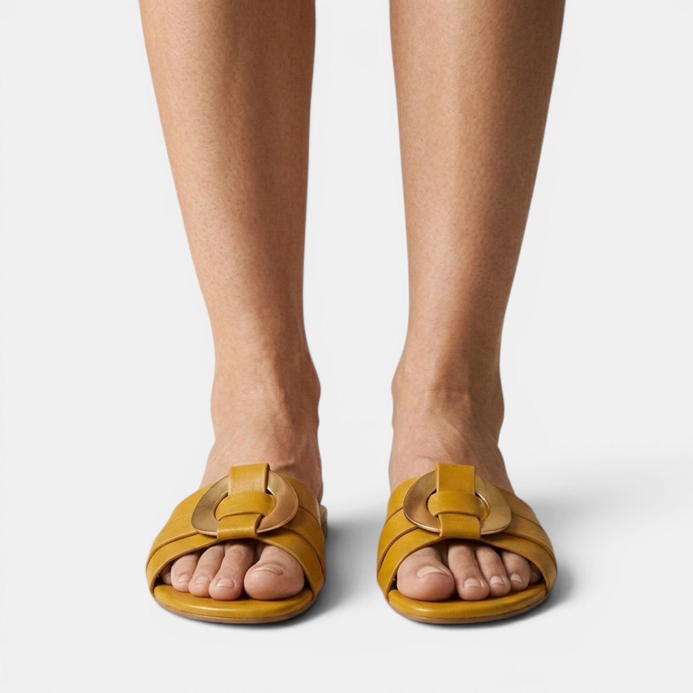 Sandalias Mujer Piel Hebilla