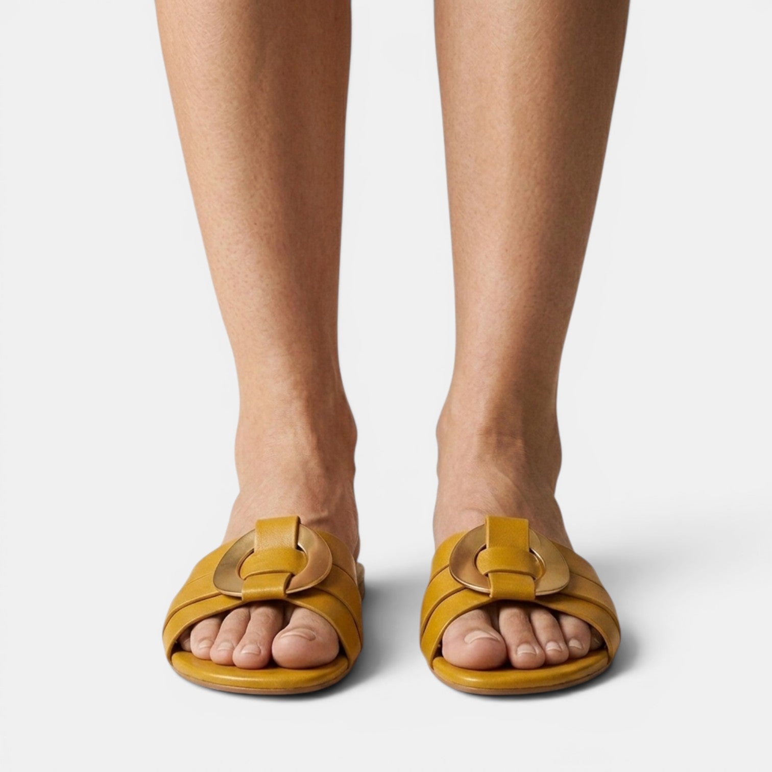 Sandalias Mujer Piel Hebilla