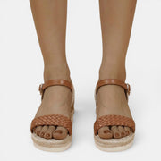 Sandalias Mujer Cuña Trenzada