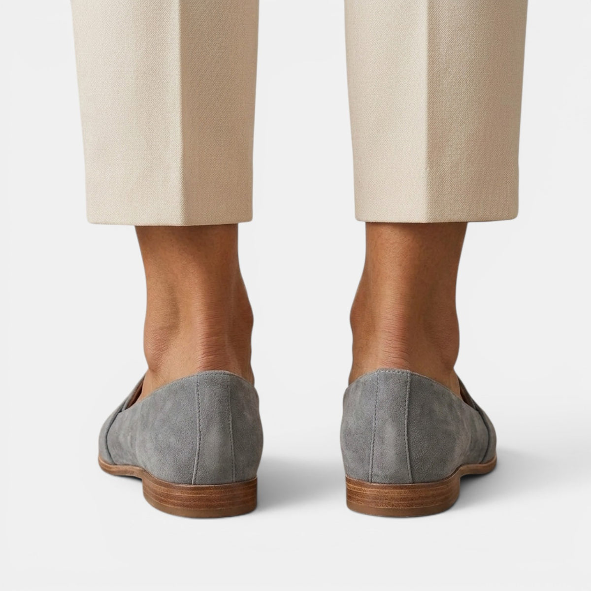 Women's Suede Orthopedic Loafers - Cushioned Insole, Slip-On