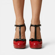 Zapatos Plataforma Tacón Grueso Mujer