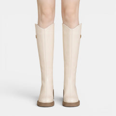 Botas Altas Cuero Mujer Invierno